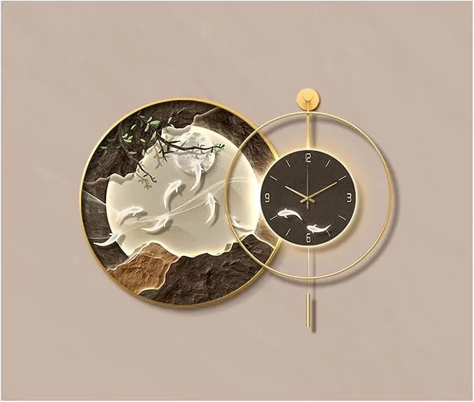 Modern Minimalist Backlit Wall Lamp Clock