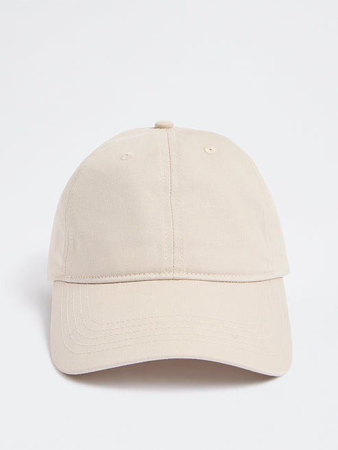 Westside Accessories Beige Cotton Cap