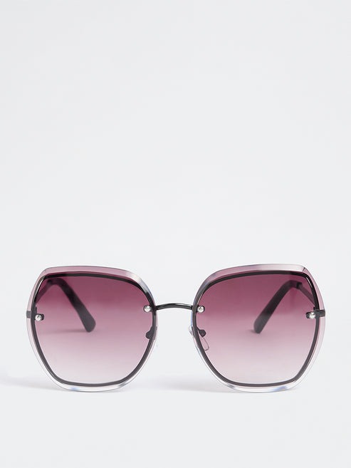 Westside Accessories Black Metal Square-Frame Sunglasses - Comes with a Pouch and Cleaning Cloth